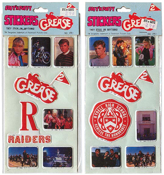 Grease 2 Puffy Stickers in packaging